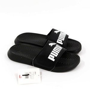 Puma Youth Cool Cat V Black Slide Sandals NEW